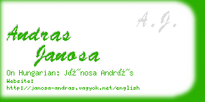 andras janosa business card